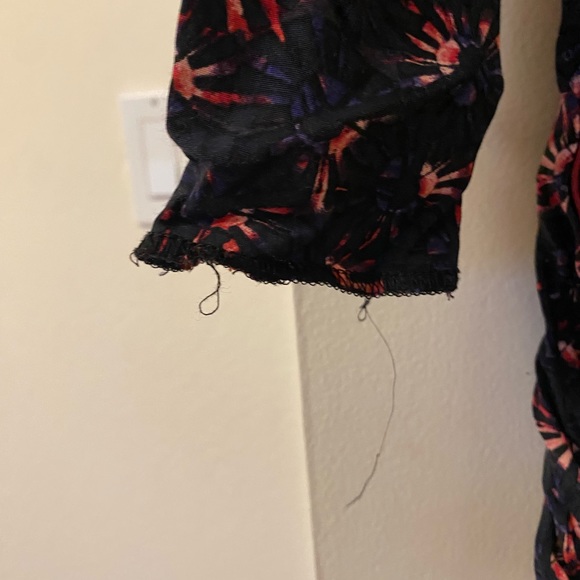 ASOS rising sun print indigo blue red romper natural fiber - Picture 5 of 7